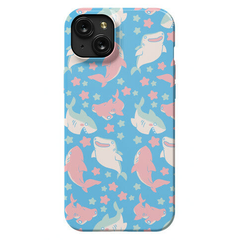 Happy Shark Pattern Phone Case